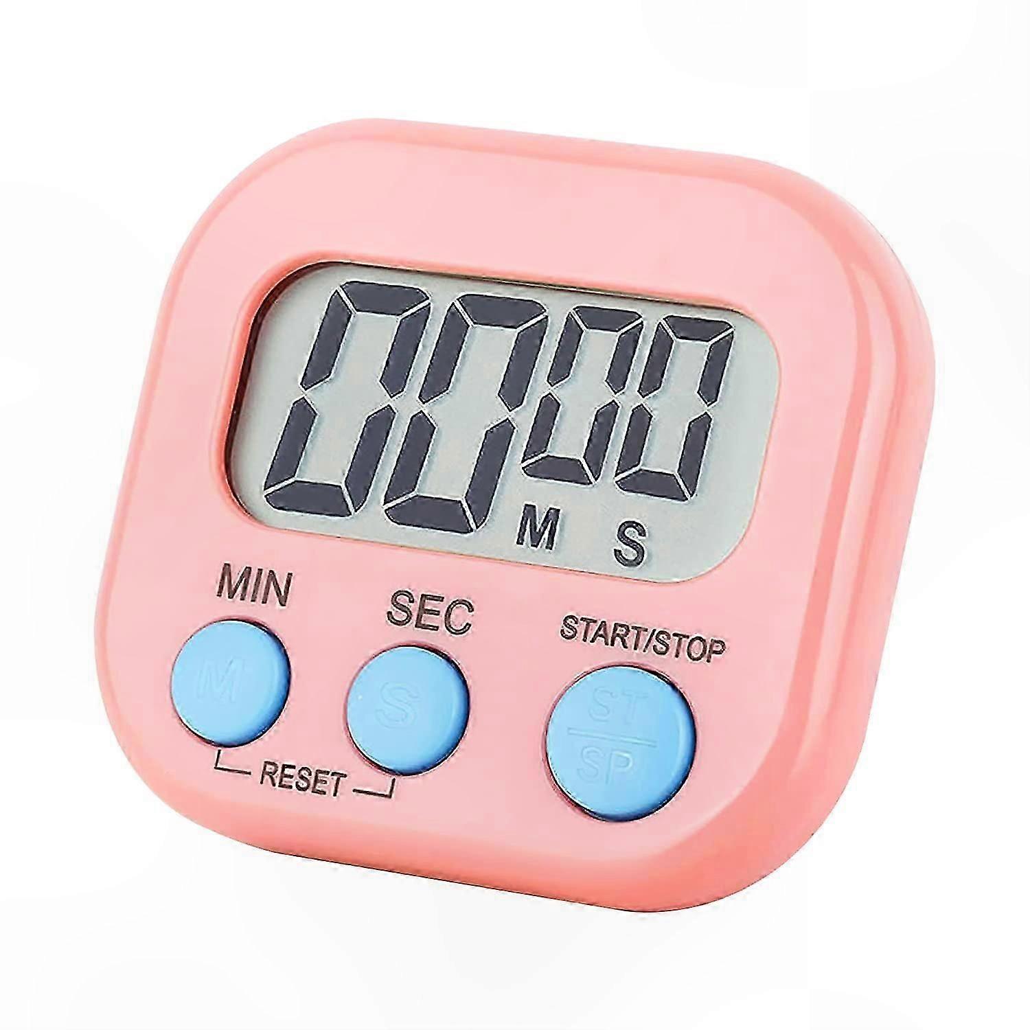 Digital Visual Timer with Magnetic Back for Kitchen Use (Pink)