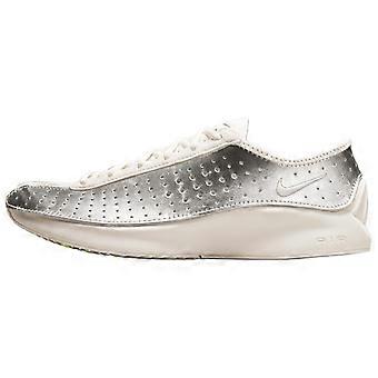 Zapatillas deportivas casuales de caña baja Nike Air Superfly de cuero transpirable para mujer, color plata y blanco IB5824-100