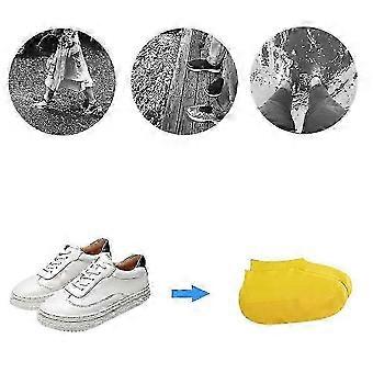 Latex Waterproof Non-Slip Shoe Covers 1Pair Yellow compatible with Outdoor Use