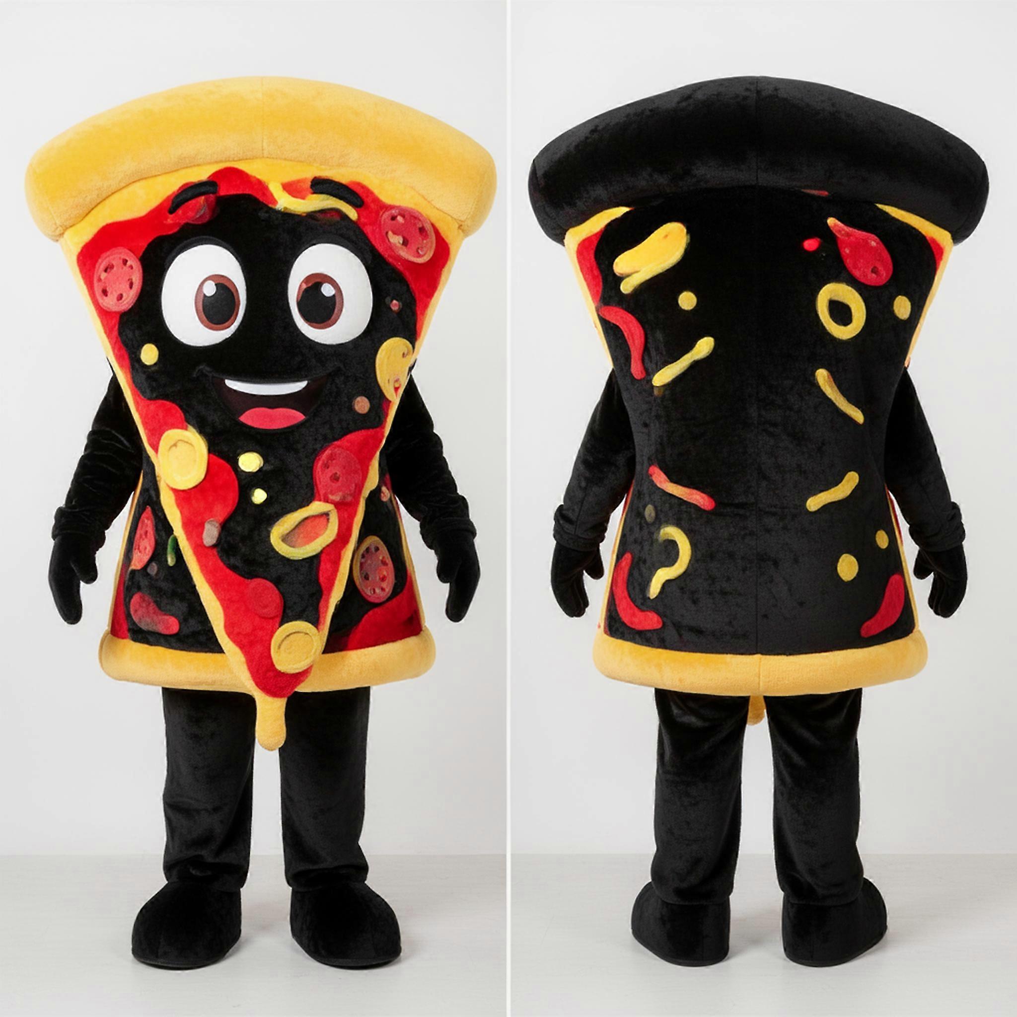 MASTICOT Velvet Black Pizza Slice Mascot