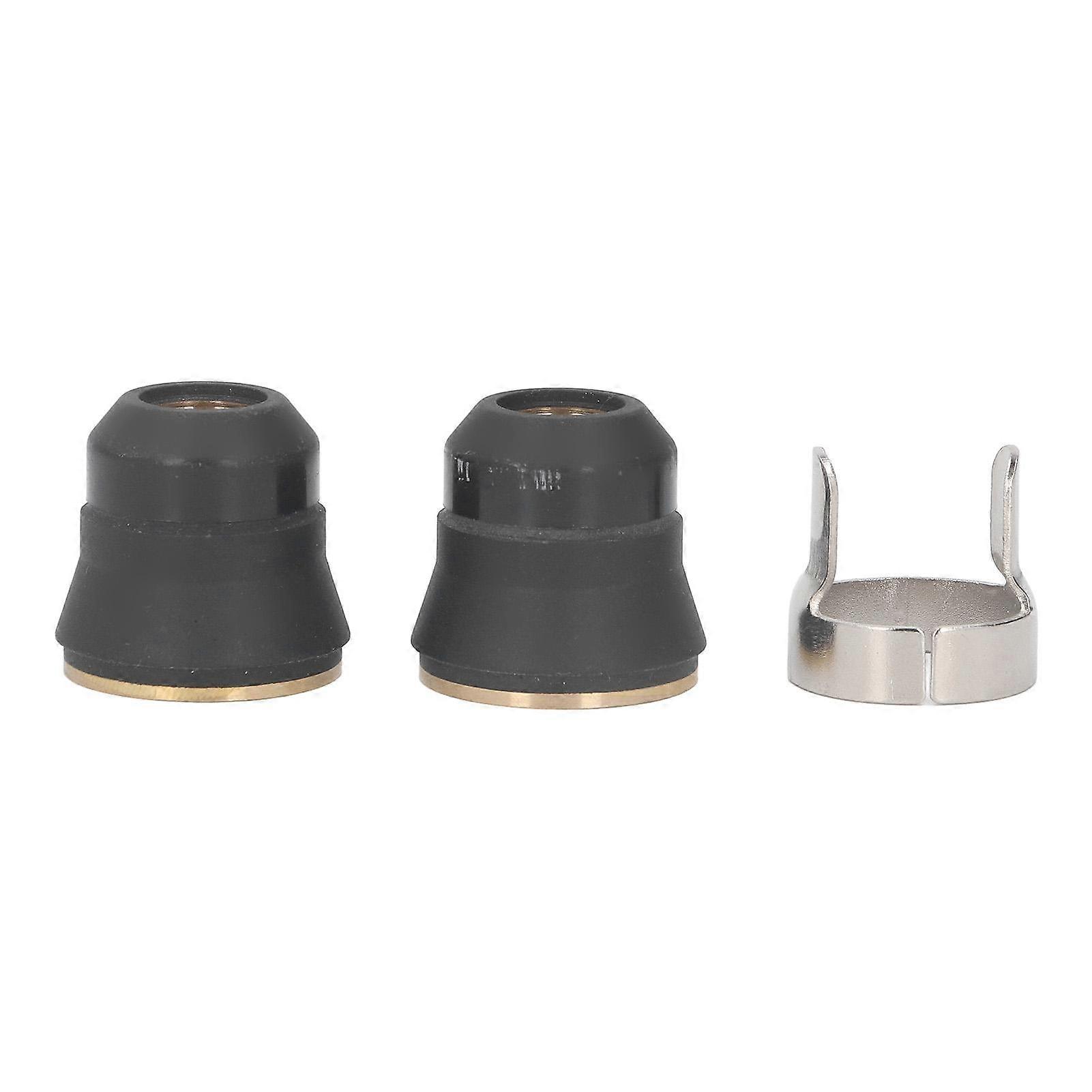 2PCS Electrode Shield Caps with 1PC Welding Stand Off Ceramic Nozzle Plasma Cutting Torch Part Kit
