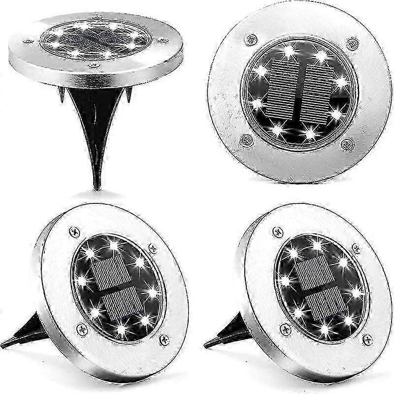 Outdoor Solar Ground Lights 4 Pack 8 LED