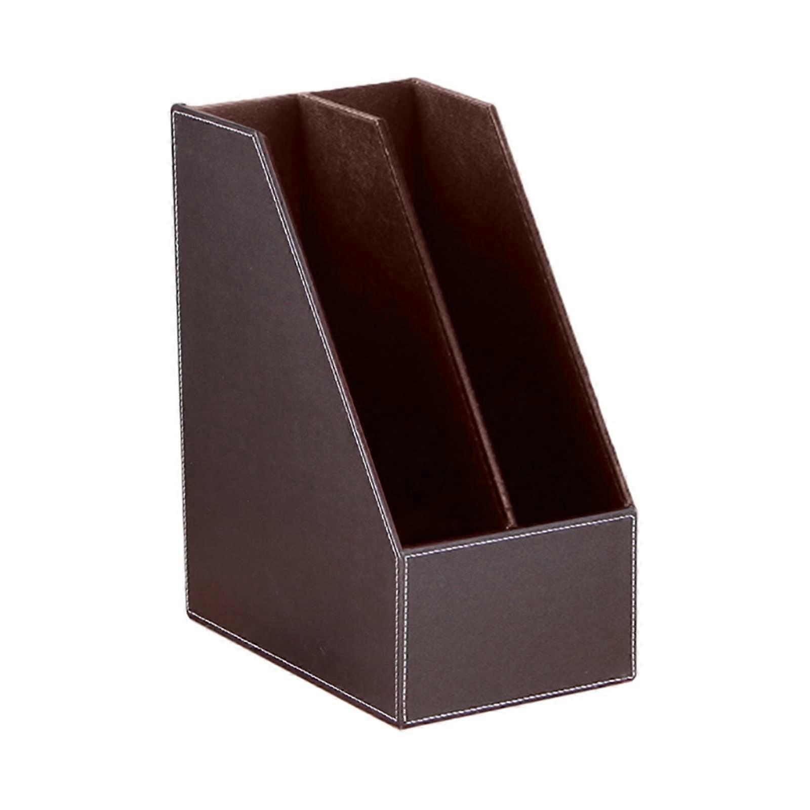 Document Storage Box with Stable Stackable Design and Dustproof A4 File Organizer Brown