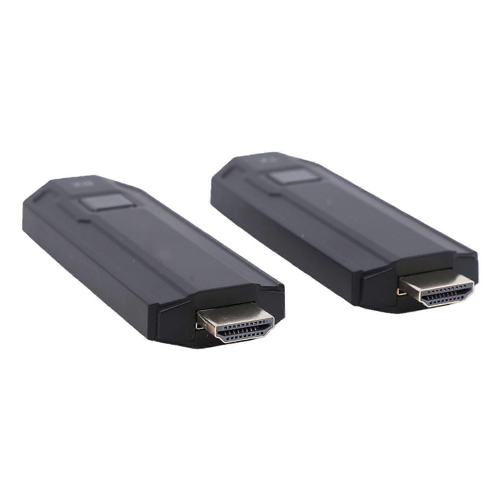 Wireless HD Multimedia Interface Transmitter Receiver with Plug Adapters 50m Range Support 4K Input Decoding 1080P