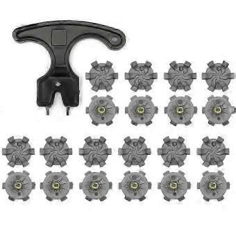 20pcs Golf Shoe Spikes Set Golf Shoe Cleats Metal Thread Screw 6mm Dia Cleats Replacement compatible with Cricket Shoes-way3