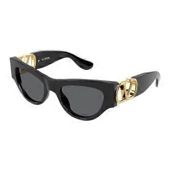 Valentino VG0053S 001 Full Rim Black Women Cat Eye Sunglasses UV3 Original