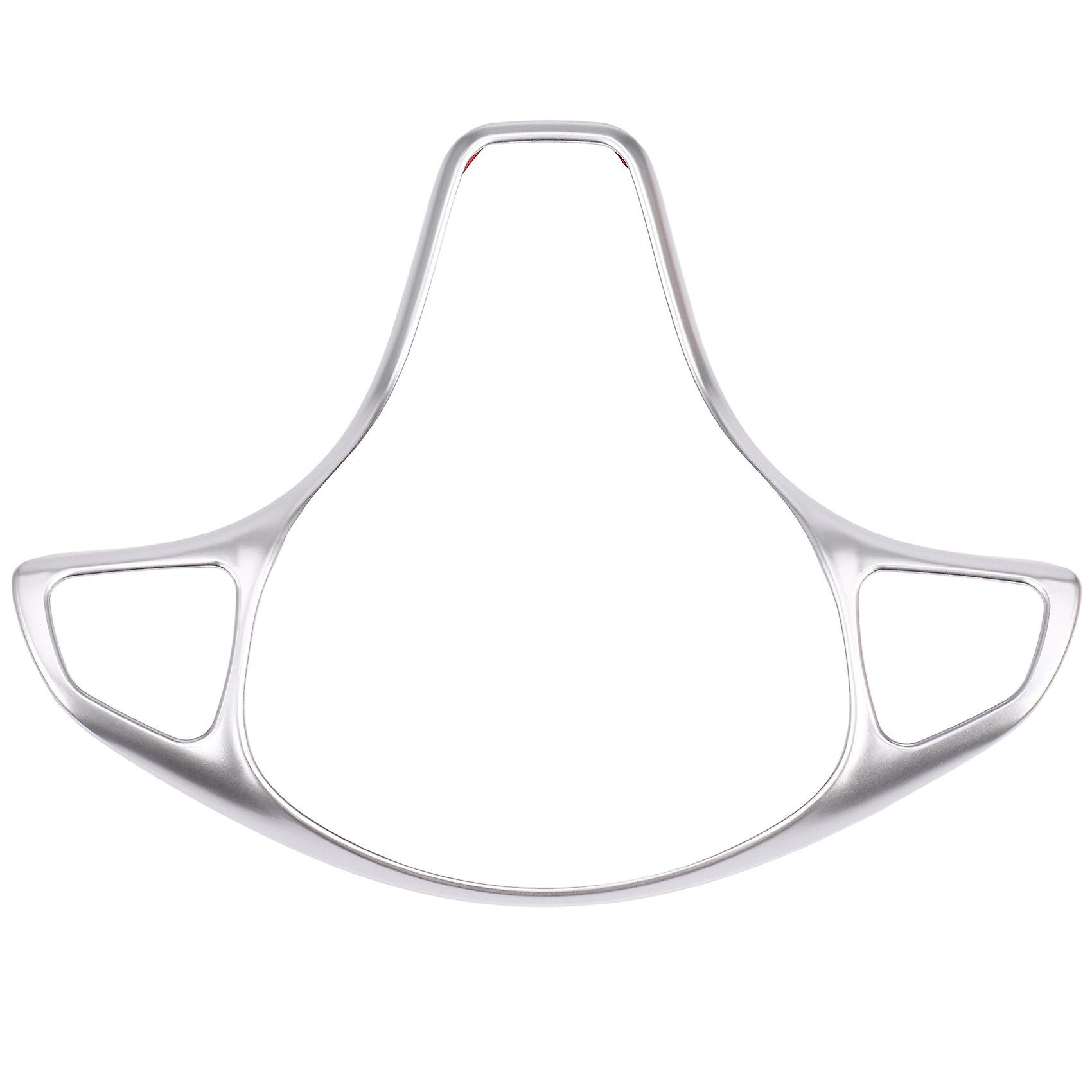 Car Steering Wheel Button Frame Cover for 2017 Silver Chrome