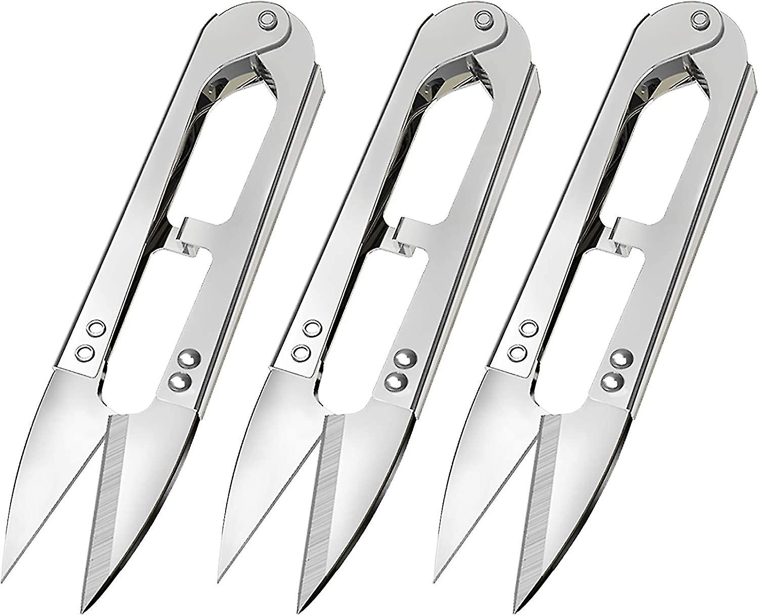 3pcs Sewing Scissors Clippers, Multipurpose Quick-clip Yarn Thread Cutter, Portable Embroidery Thrum F