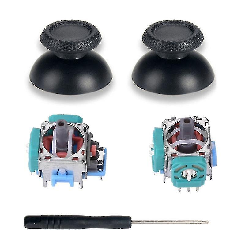 5-in-1 Right Left Analog 3d Joystick Thumb Stick Repair Sensor Module Part With  Rocker Cap Screwdriver For Ps5 Game Controller