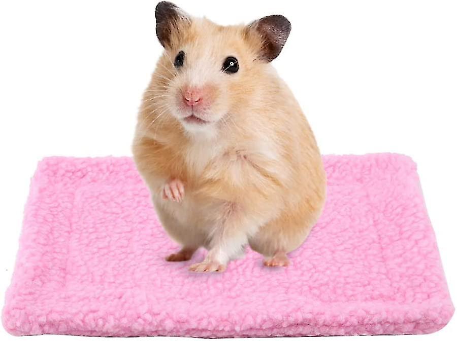 Small Guinea Pig Hamster Bed Rectangular House Warm Plush Rug Sleeping Pad Pets Cushion For Mice Rats Chinchillas Rabbit Hedgehog Squirrel Dutch