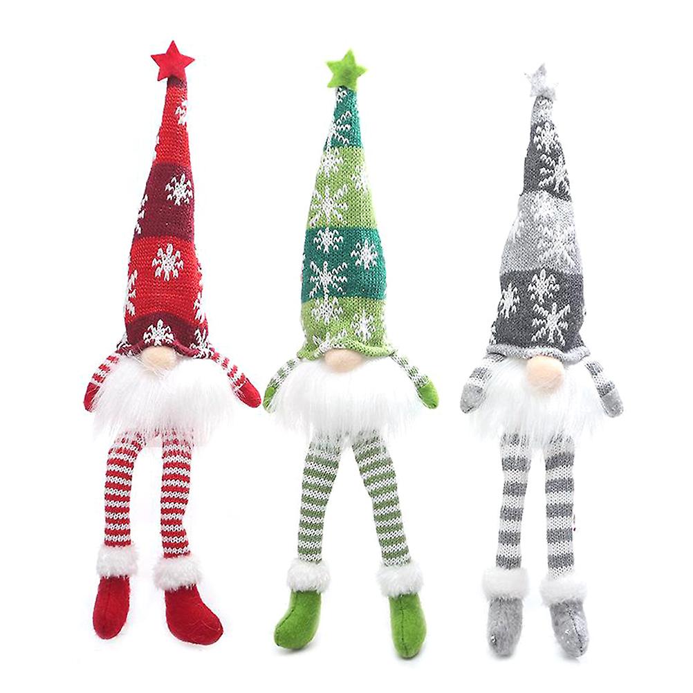 Merry Christmas Led Luminous Faceless Forest Old Man Elf Doll Ornament New Year