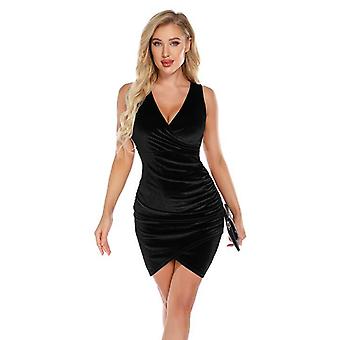 Women's Sexy V Neck Sleeveless Velvet Dress Mini Party Cocktail Dress |  Fruugo UK