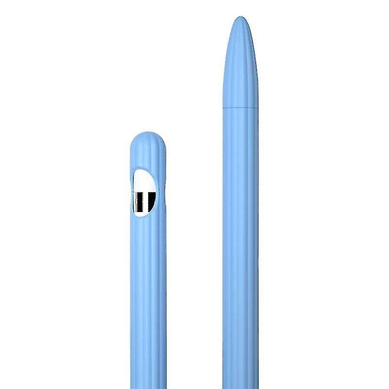 3 In 1 Striped Liquid Silicone Stylus Case With Two Tip Caps For Apple Pencil 2