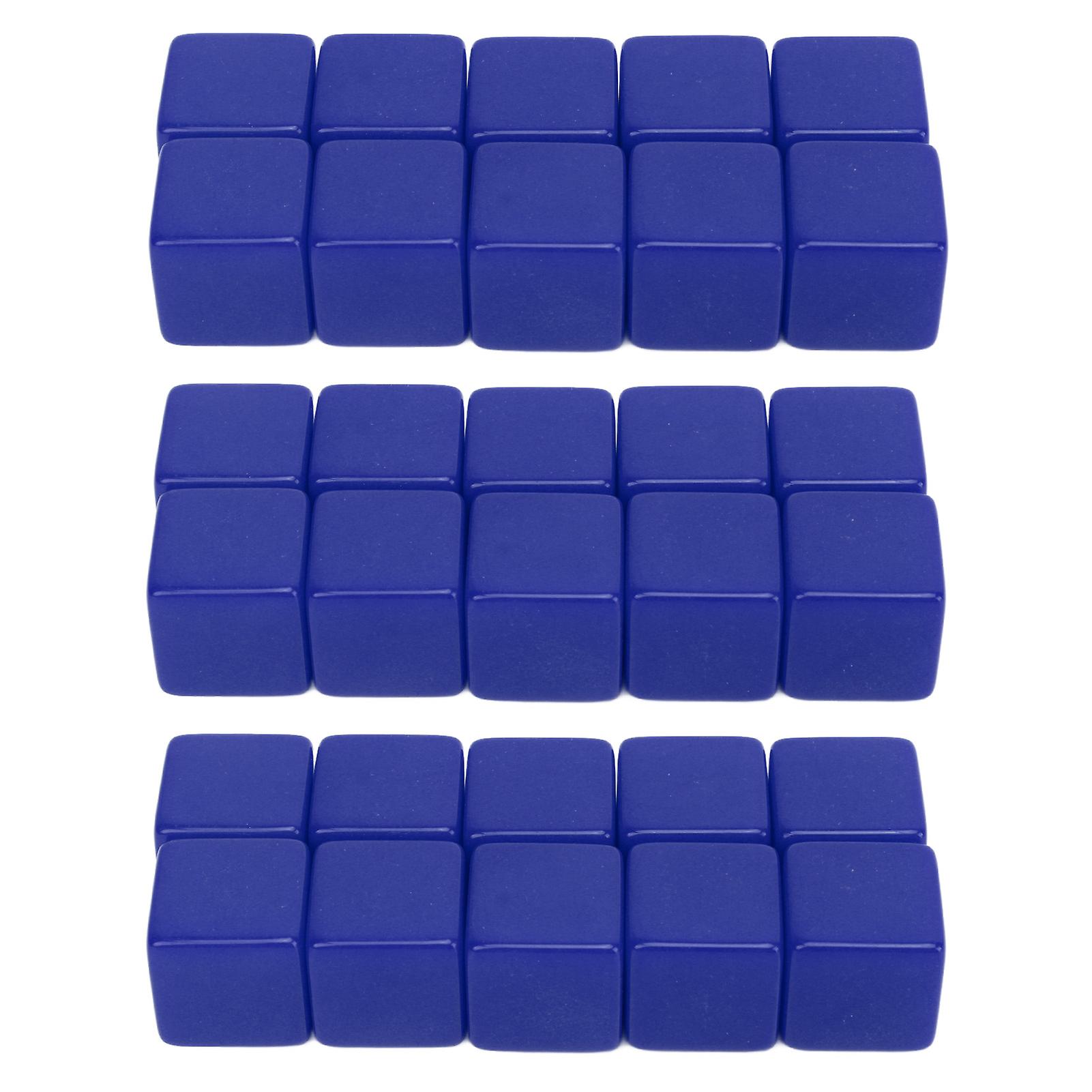 30 Pcs 16mm Dice Set Six Sided Blank Dice Write On Cubes Game for Math Teaching Education