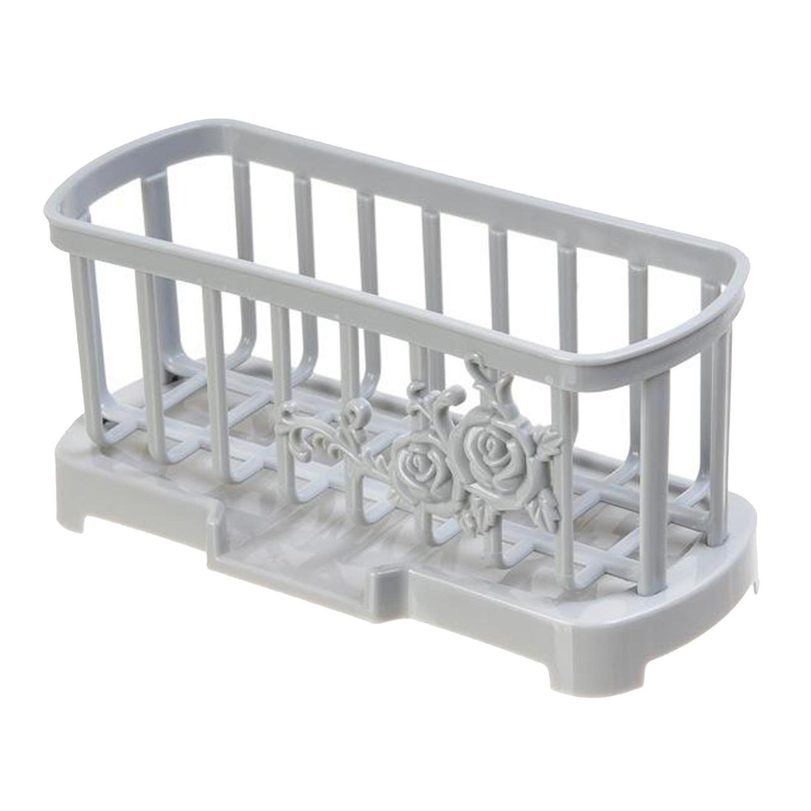 Kitchen Sink Caddy Sponge Holder Soap Caddy Organizer Basket Gray