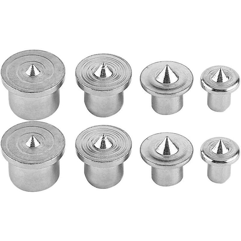 8pcs Wood Alignment Dowel Centering Tool Points Marker Drilling Center, 6/8/10/12 mm Pin (Hollow)