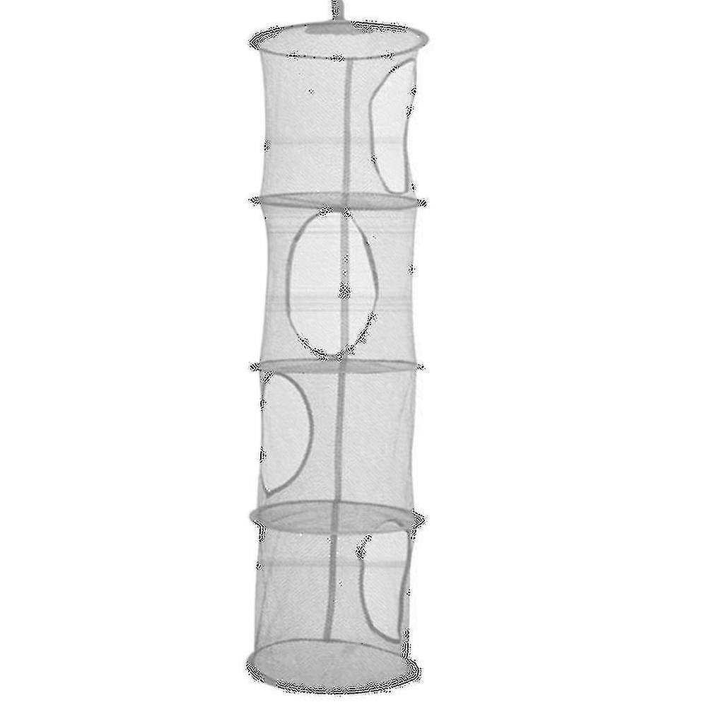 4 Layers Mesh Folding Kids Toys Storage Rack Hanging Basket Sundries Organizer