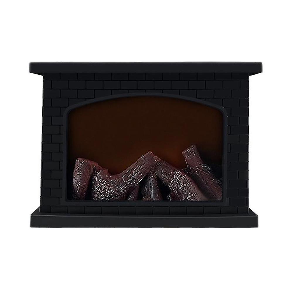 Electric Fireplace Lantern Led Flame Log Effect Rectangle Fire Place Lantern For Home Decor Indoor