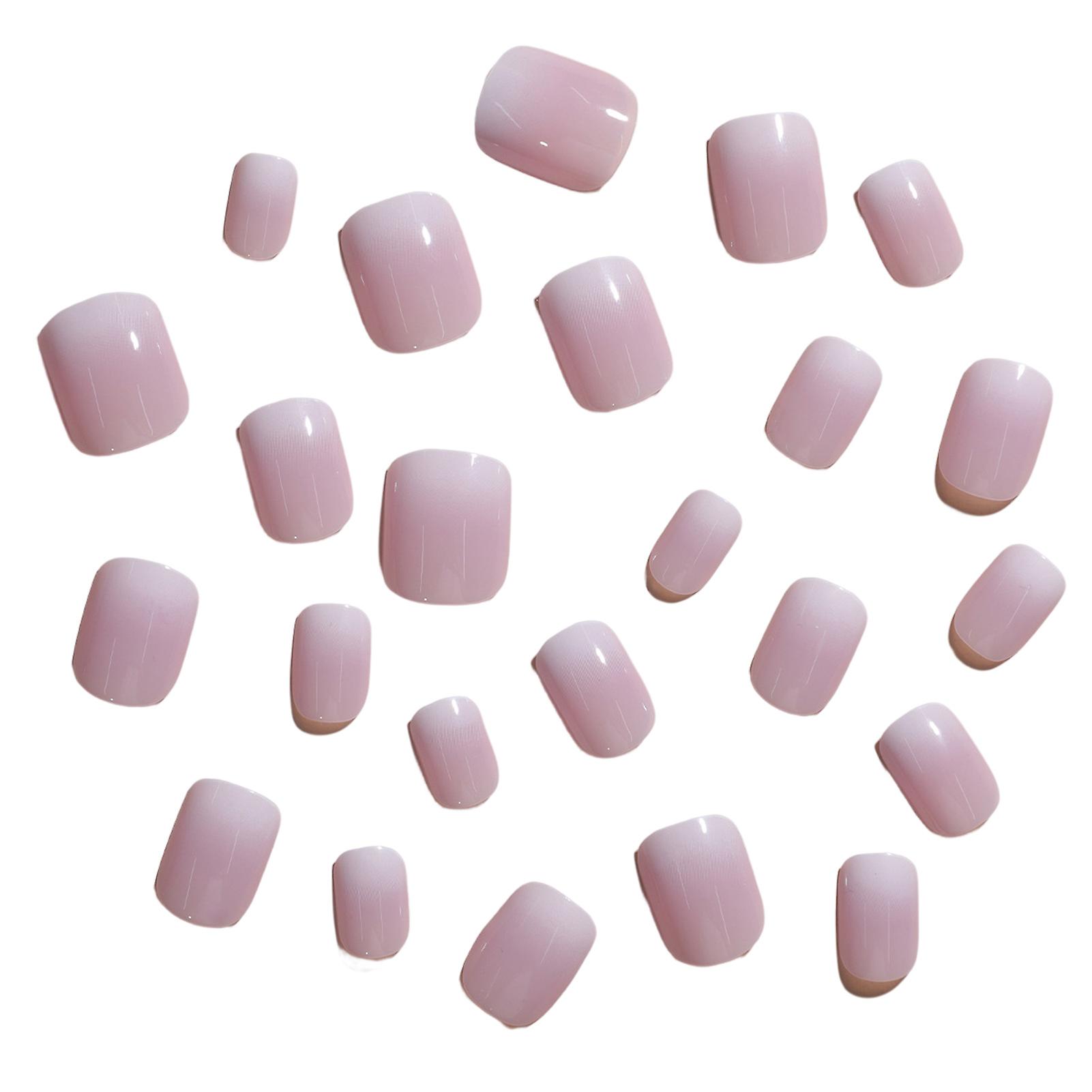 Light Purple Gradient Fake Nails Easy To Apply & Remove Nails