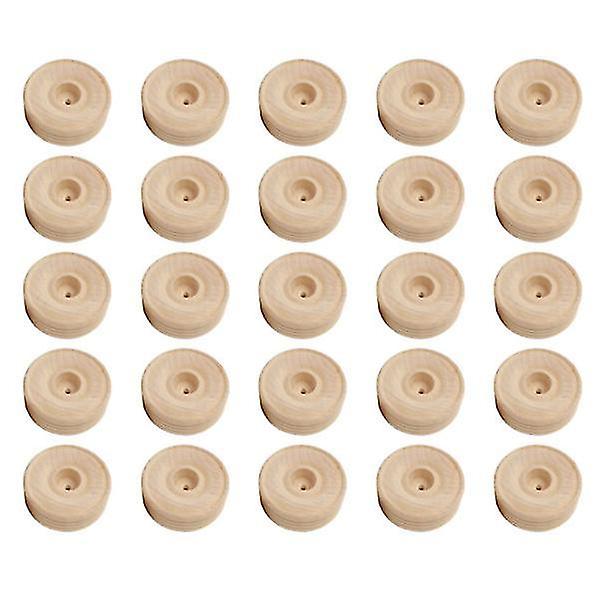 32pcs Handicraft Use Wood Wheel Craft Model Car Plaything Use Small Wheels