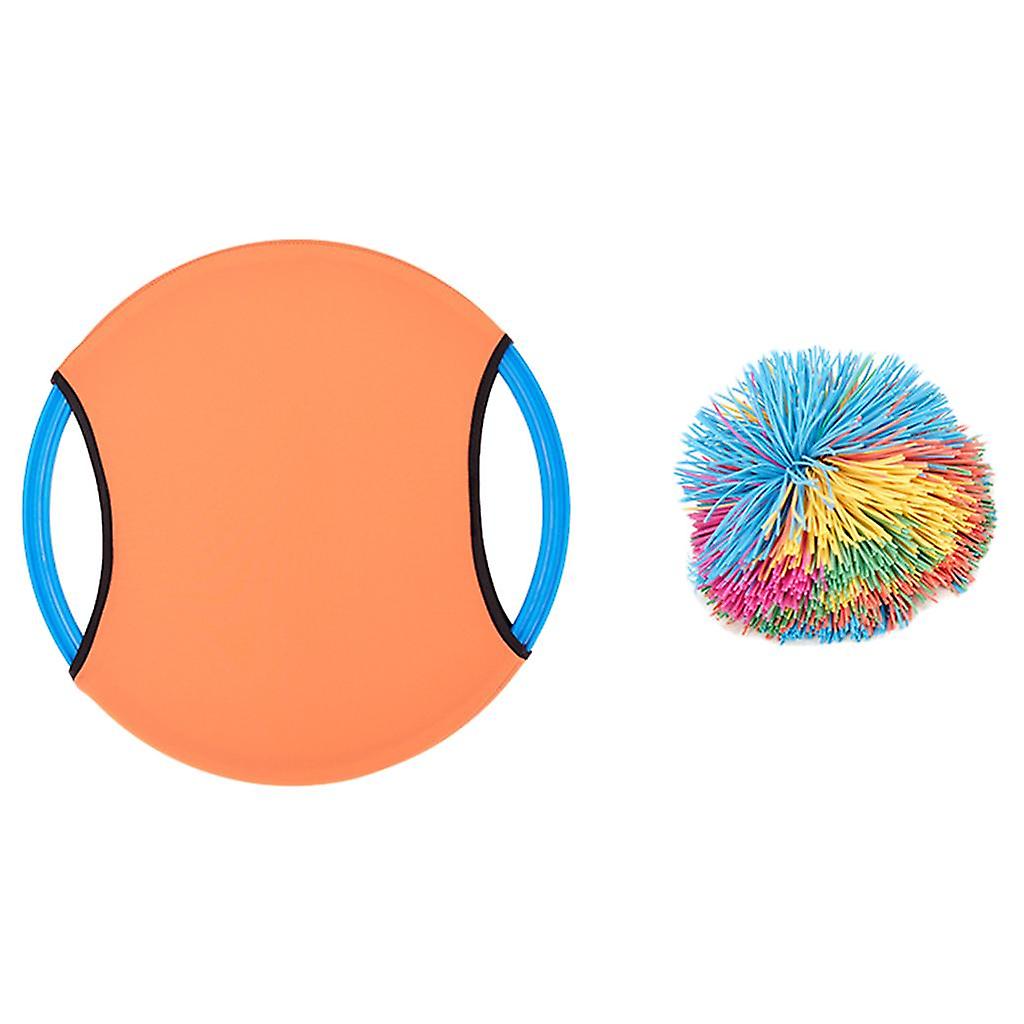 Outdoor Trampoline Disc Paddle Ball Game Set voor Outdoor Yard Gazon Oranje spelen