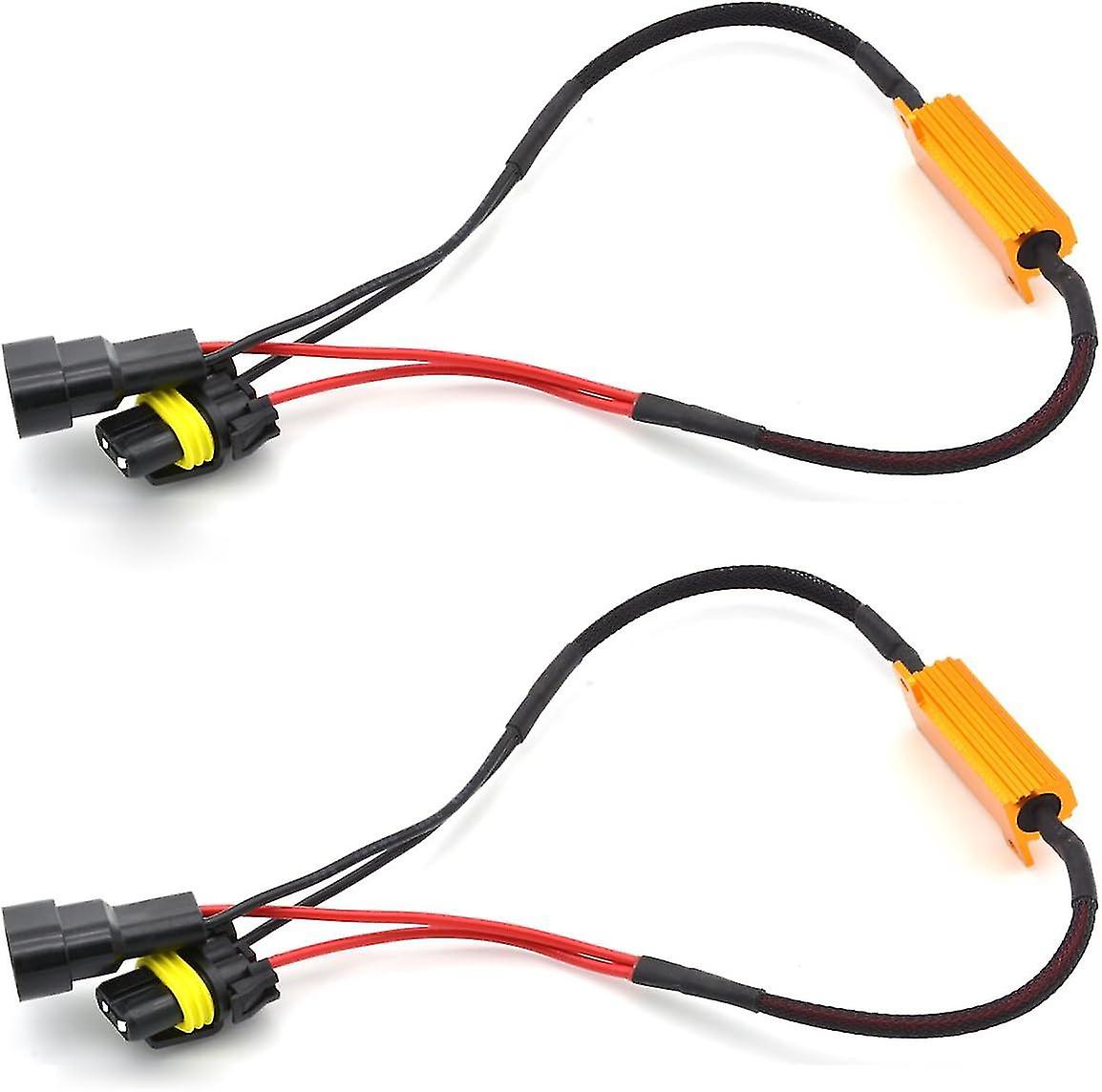 2 Pcs 50w 8 Ohm 9006 9005 Load Resistor Connector Automotive Led Turn Signal Bulb Fog Light Daytime Running Light Error Free Eliminator Capacitor