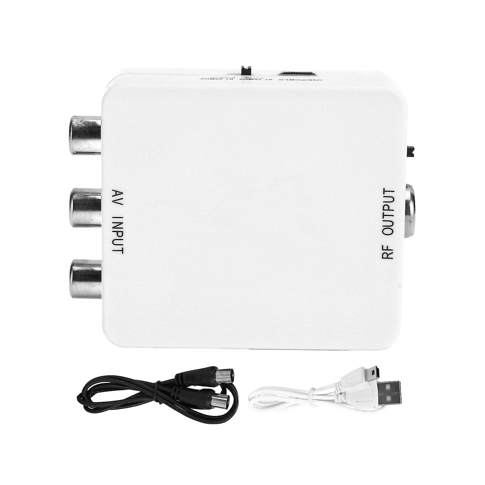 AV to RF Video Adapter HighDefinition Mini o Video Signal Converter for RF67.25MHz 61.25MHz