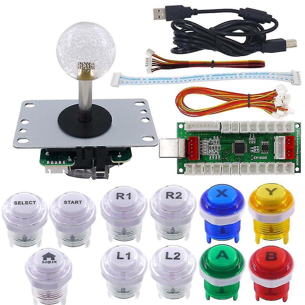 Arcade-Spiel DIY-Kit Zero Lag Ps USB-Encoder Weiße mechanische Tastaturschalter für PC Android Xbox36