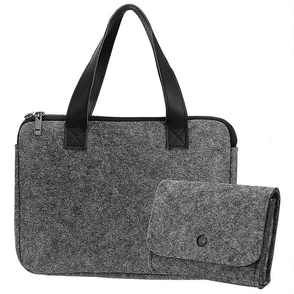 Portable Multipurpose Felt Notebook iPad Carry Bag Holder with Wallet (M)