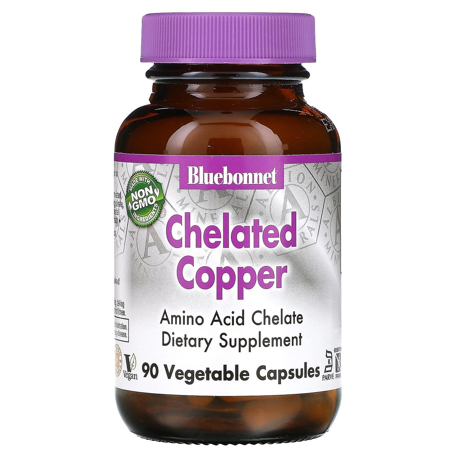 Bluebonnet Nutrition, Chelated Copper, 90 Vegetable Capsules