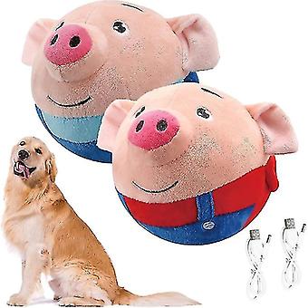 New Dog Plush Toy Active Moving Pet Plush Toy Interactive Bouncing Balls Sound Electronic Dog Toy