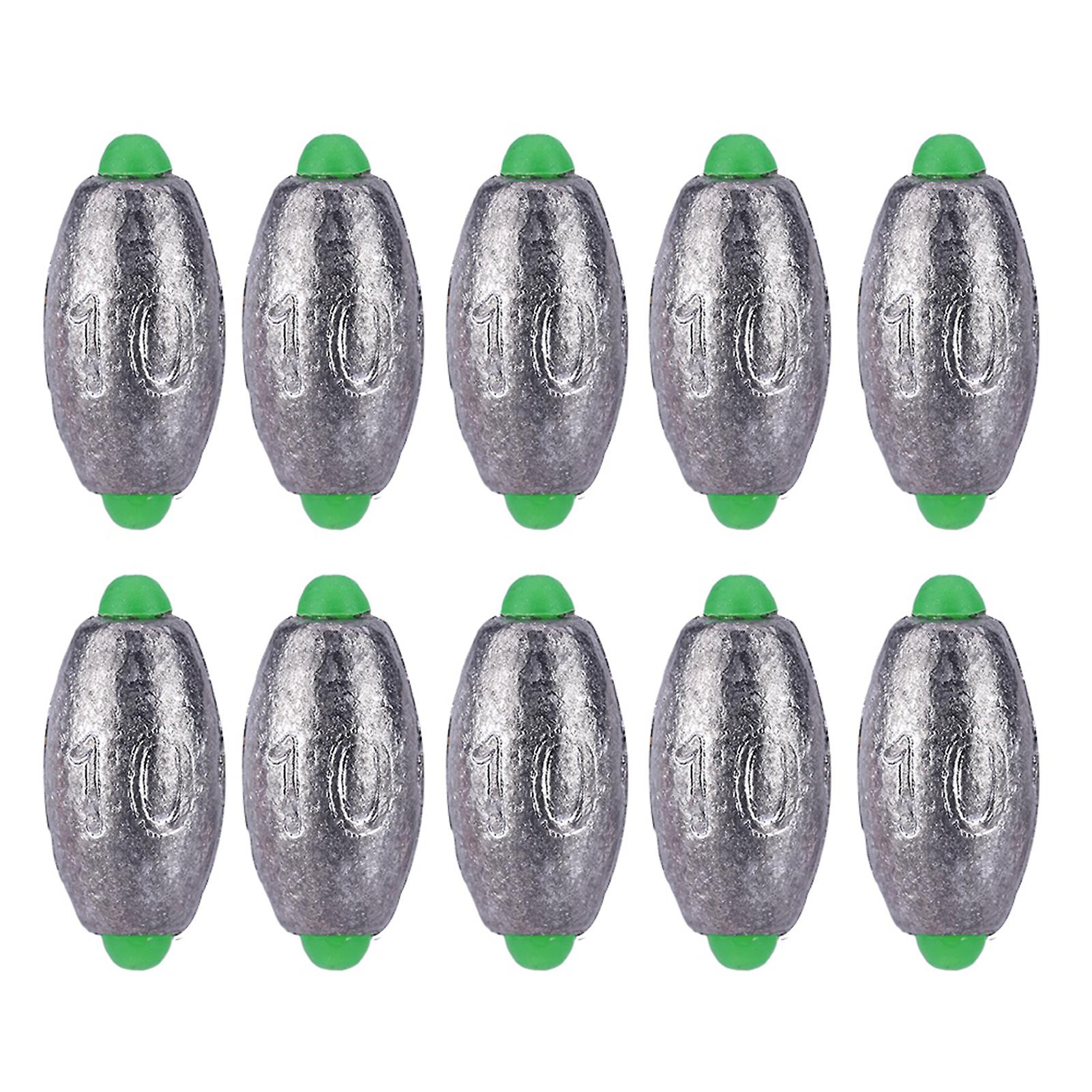10pcs 5 Sizes Removable Split Shot Sinkers Weights Fishing Sinker Tackle Kits