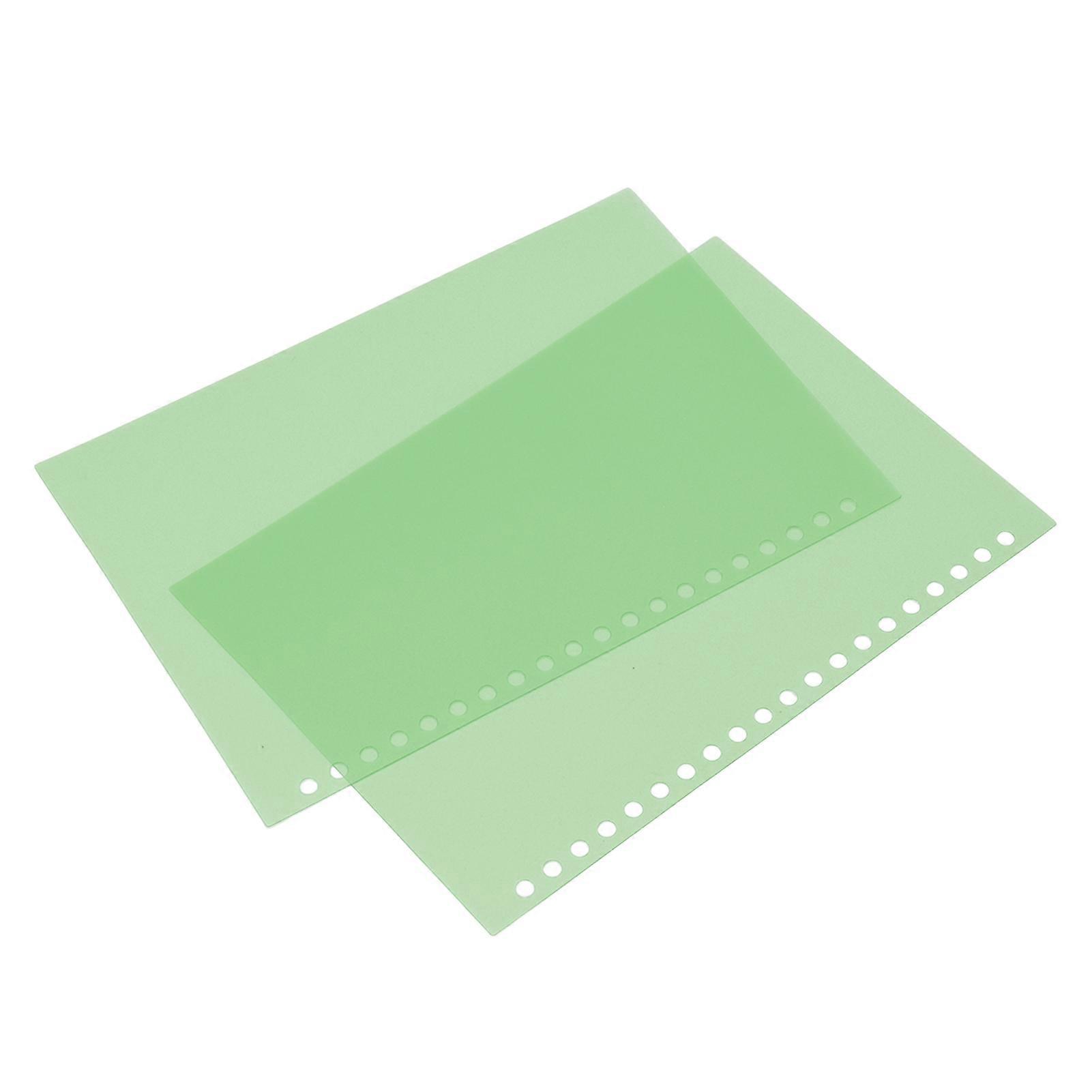 50Pcs Sheet Protector Paper Binding Cover Matte A5 20 Holes PP Plastic for Presentation Green