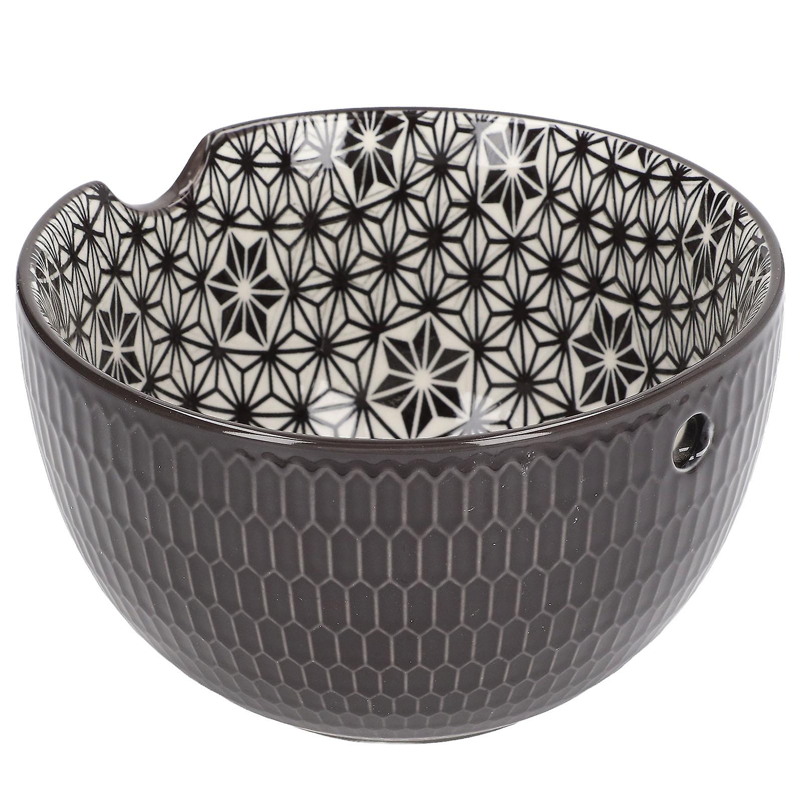 Support de bol à laine, texture rustique, style simple, matériau céramique, fixation décorative, outils de tricot pour enrouler la laine, noir