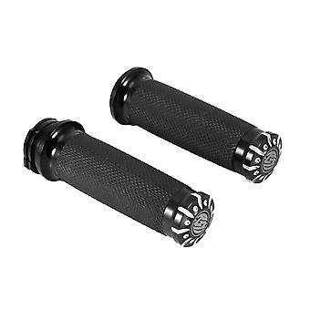 1in Hand Gripsfor Motorcycle Hand Grips For Softail Cruiser Chopper Black US