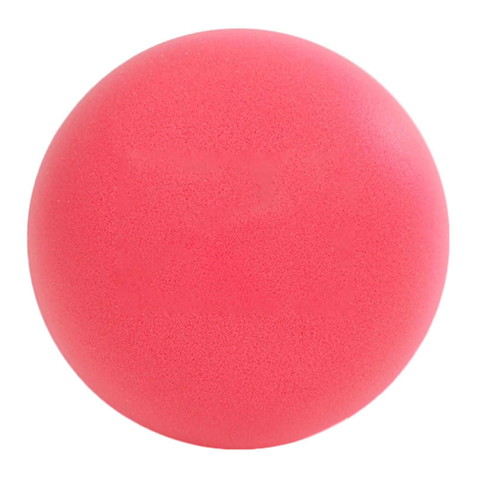 PU Ball Light Fun Bouncing Quiet Soft Ball Soft Sponge Ball Bouncing Baby Ball for Home School Playground Rose Red