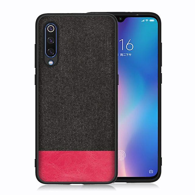 Xiaomi Mi 9 Canvas Shell Case - Black / Red