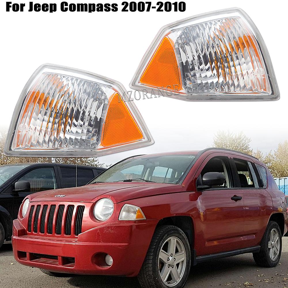 Corner Light for Jeep Compass 2007-2010 Headlight Headlights Corner Lamp Turn Signal Light Side Marker Parking Light Turning