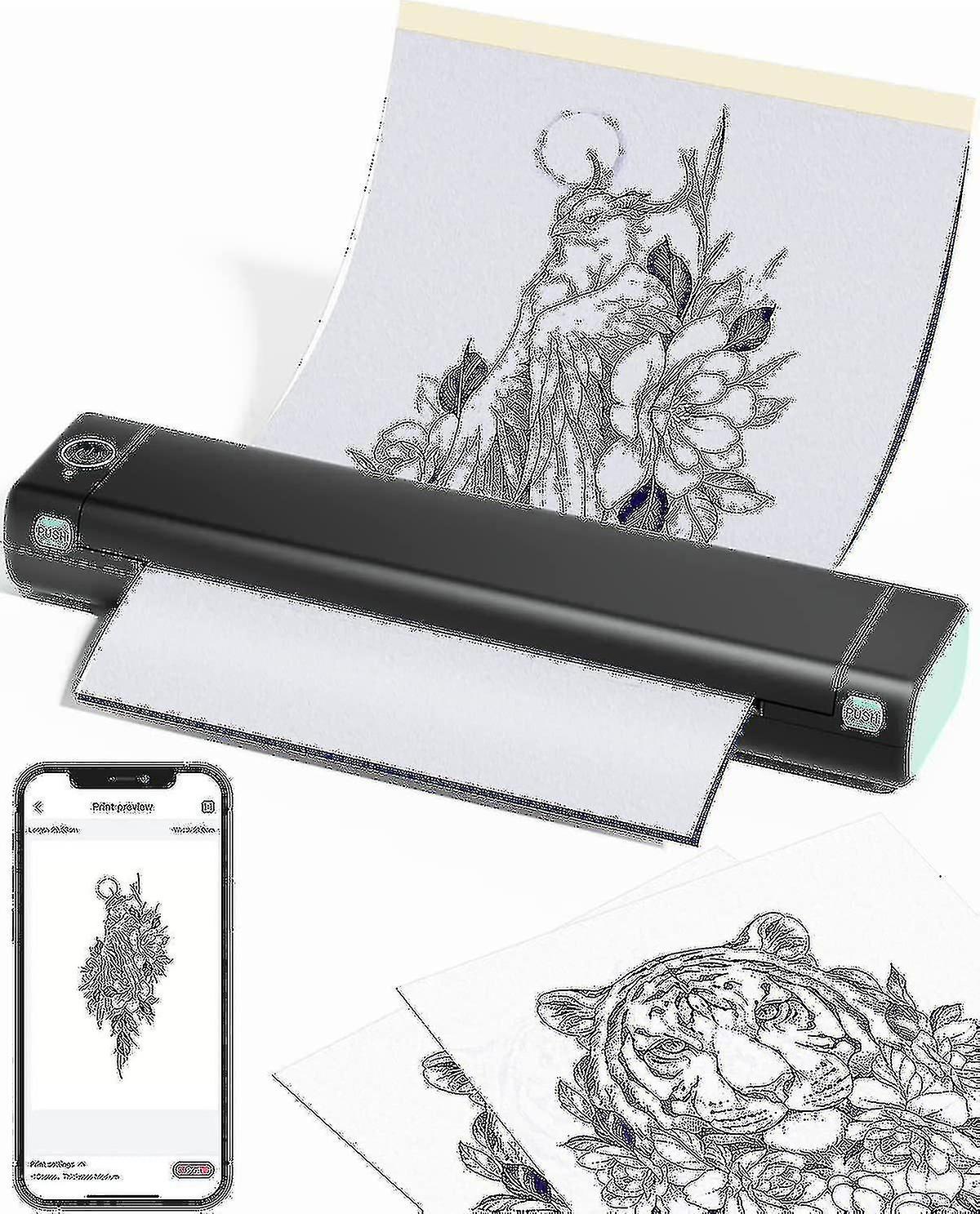 Wireless Tattoo Transfer Stencil Printer Tattoo Transfer Thermal Copier Kit