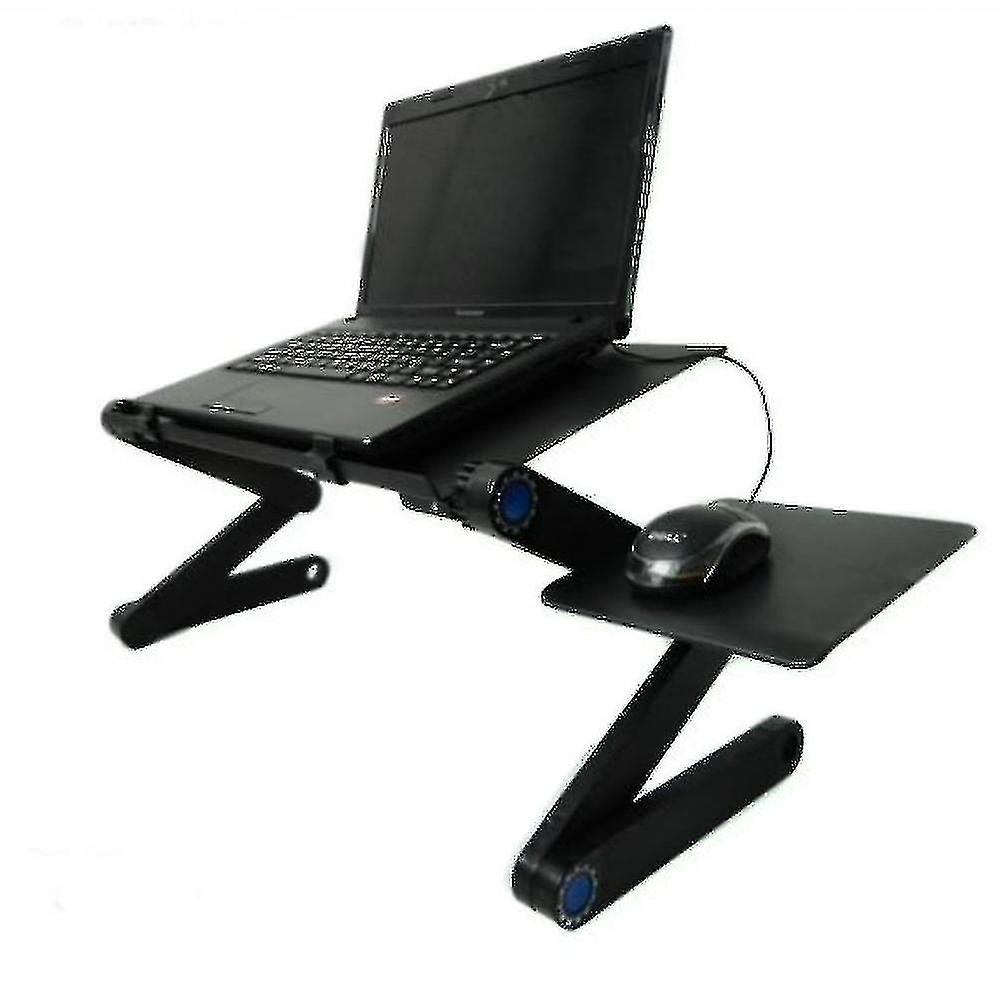 Adjustable Laptop Cooling Stand Lap Desk for Bed Sofa with Mouse Pad. (rose color)