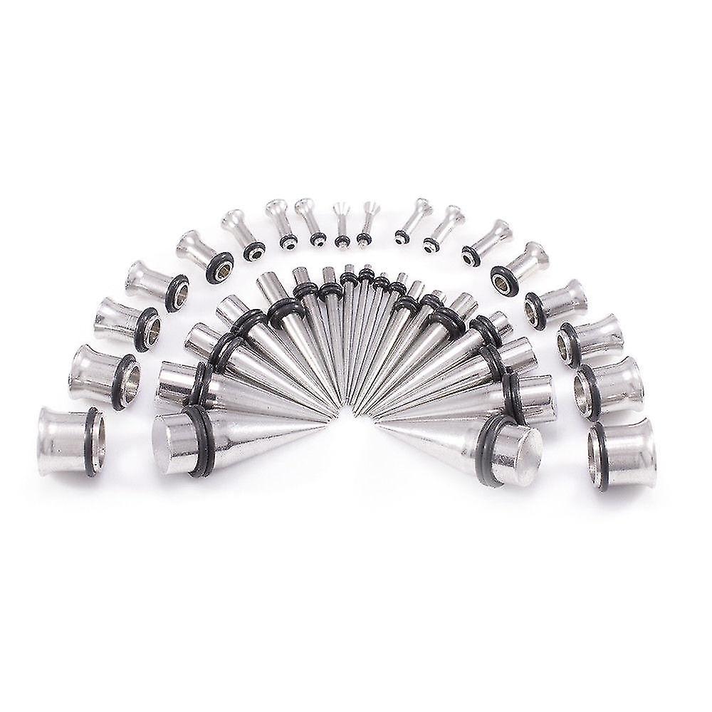 36Pc. 耳伸縮キット 316l外科用スチールテーパーおよびトンネルエキスパンダー 14g-00g