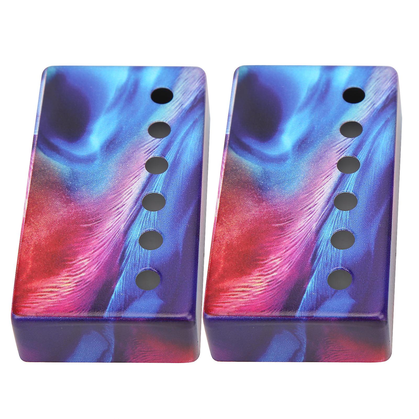 2Pcs Pickup Cover 6 Hole Copper Protective Shell Guitar Maintenance Decor Accessories