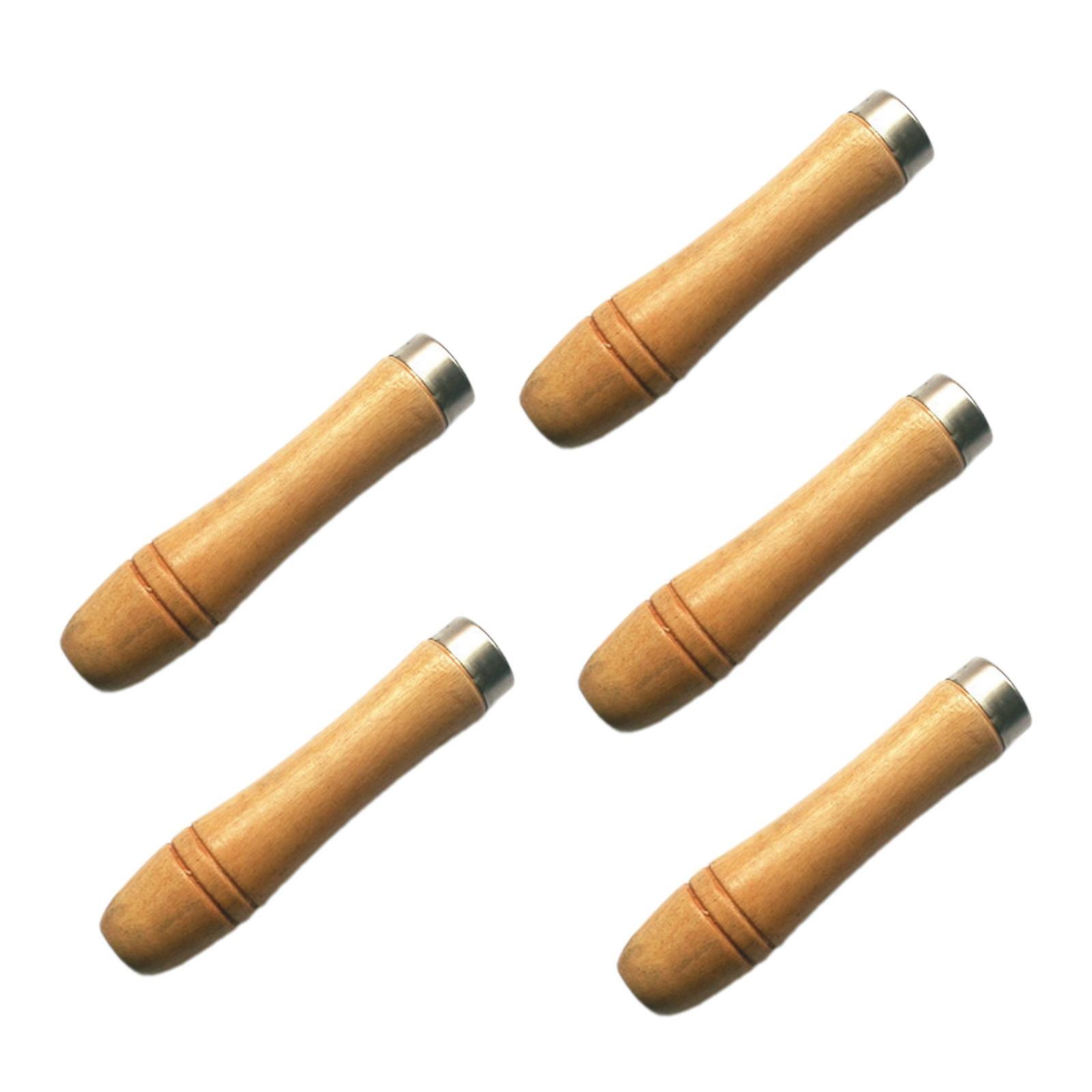5 قطع من مقبض ملف خشبي، براغي على أدوات يدوية قوية للصناعات اليدوية، كبيرة الحجم