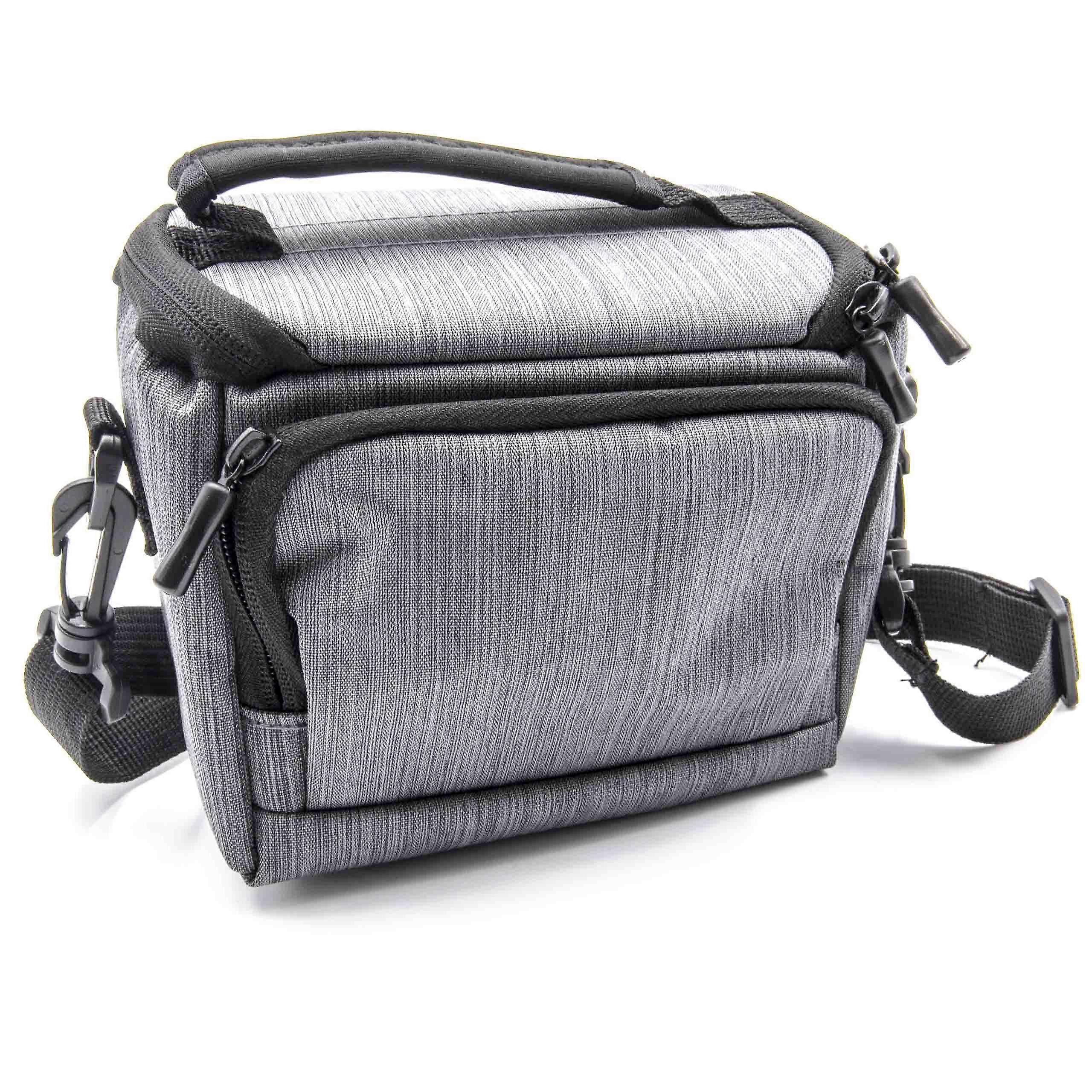 Bolsa para câmera VHBW compatível com Panasonic Lumix DMC-G70, DMC-G6, DMC-G5, DMC-GF1, DMC-GF6 Câmera - Cinza, incl. alça de ombro, 180 x 107 x 150 mm