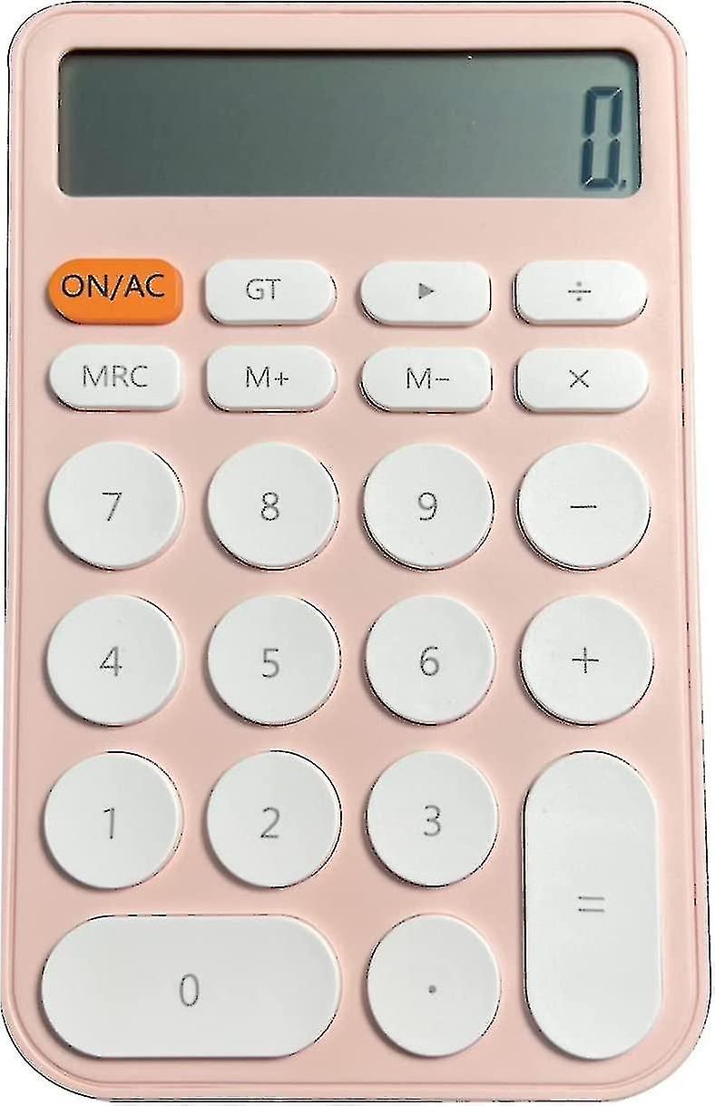 Basic Cute Candy Calculator, Portable Standard Calculator 12 Digit Dual Power Handheld Desktop Calculator - sheng