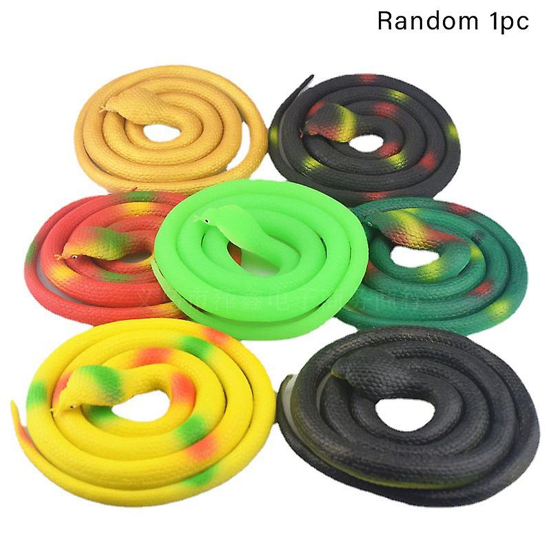 75cm Caoutchouc Serpent Bizarre Colle Douce Serpent Heureux Halloween Usurpation Tricky Toy Snake Jouet effrayant Helloween Party Decor Trick Or Treat