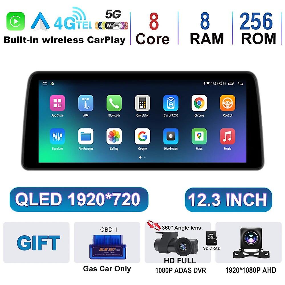 12.3 Inch For Honda Accord 8 Spirior 2009-2013 8core Dsp 256g Wifi 4g Car Radio Multimedia Video Player Navigation Carplay Auto