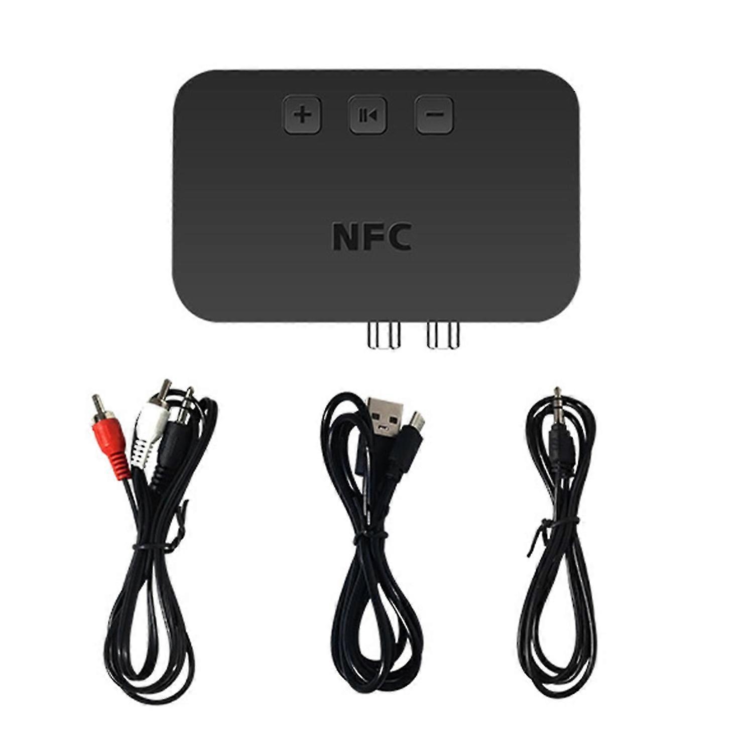 3.5mm Jack RCA Stereo NFC Bluetooth-compatible Transmitter Receiver Car Speaker Adapter
