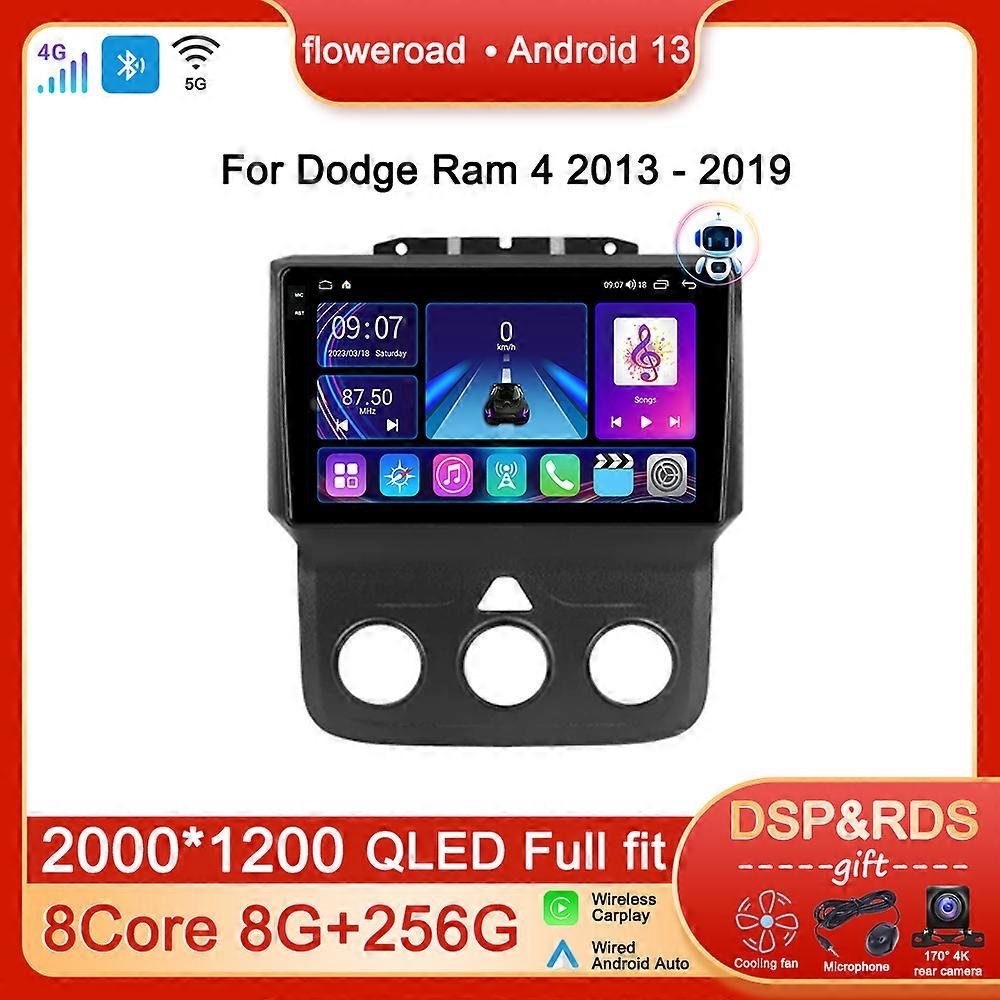 Head Unit Android 13 For Dodge Ram 1500 5500 2013 2014 2015~2019 Car Radio Multimedia Player Navigation GPS Carplay Auto NO 2din WQ1074