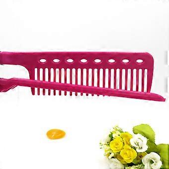 Hair Styling Comb V Shape Comb Spring Grip Straightening Comb Hair Comb ...
